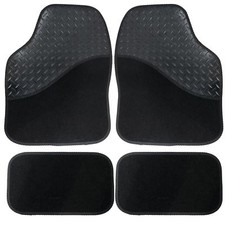 Universal Car Carpet Floor Mats Set with Rubber Pad