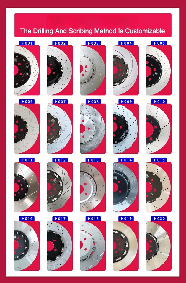 Front Disc 2 Pieces Floating Slotted Brake Rotors for 2008-2013 BMW 135i - Image 2 of 4