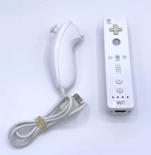Official OEM Nintendo Wii Remote White with Nunchuck RVL-003 Tested
