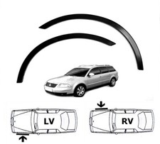 Vorne Radlauf Zierleisten Set 2tlg Schwarz links rechts VW PASSAT B5 3BG Variant