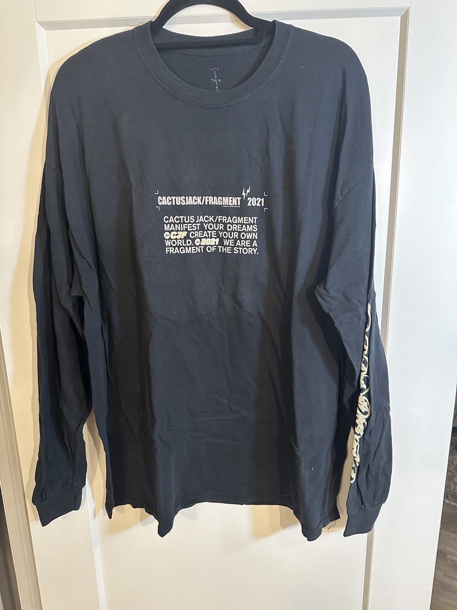 TRAVIS SCOTT CACTUS JACK + KAWS FOR FRAGMENT L/S TEE WASHED BLACK 