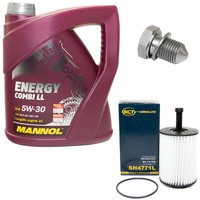 MotoröL Set ÖLfilter SH4771L 5W30 4Liter + ÖLablassschraube FüR Audi Seat Skoda