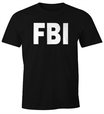 Herren T-Shirt FBI Fun-Shirt Faschings-Shirt Kostüm Verkleidung Karneval