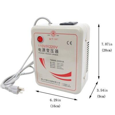 TECHTONGDA Portable 110V Convert to 220V Transformer Voltage Converter Brand New