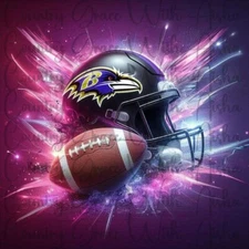 20oz Skinny Tumbler Sublimation Transfer Ravens Football Ready To Press