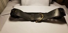 Women's Fossil Studded Black Genuine Leather Belt Sz. S "BT38930015"