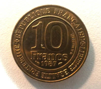 Pièce de 10 Francs 1987 MILLINEAIRE CAPETIEN - Photo 1/2