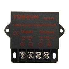 DC 12V/24V to DC 5V 10A 50W Power Converter Step Down Buck Voltage Regulator