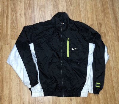 black and neon green nike jacket