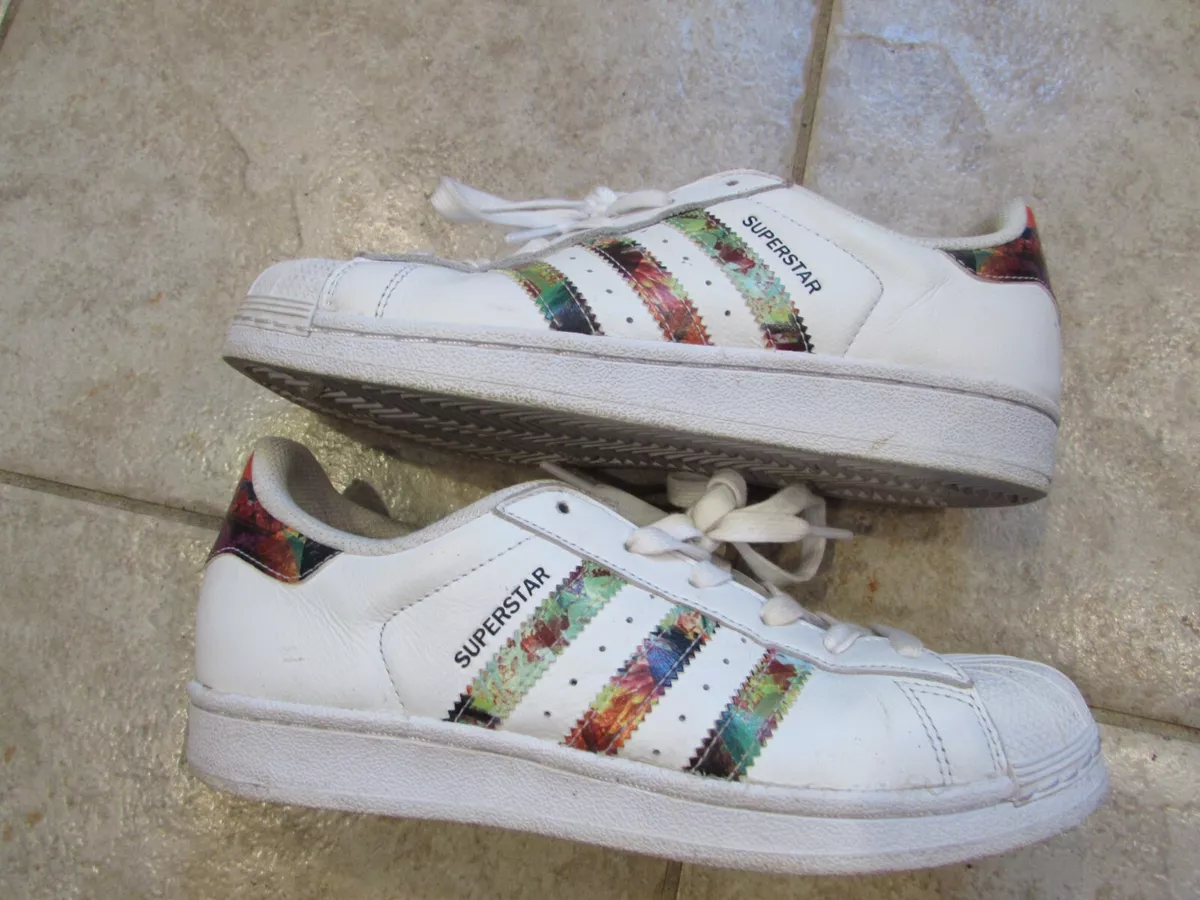 adidas Superstar Art Print Cp9666 Size 5.5 789006 Sneaker Shoes