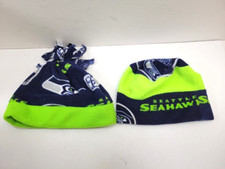2 Seattle Seahawks Handmade Fleece Beanies
