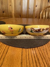 F & F Mold And Die Cast Cereal Bowls Native Americans & Fox Designs