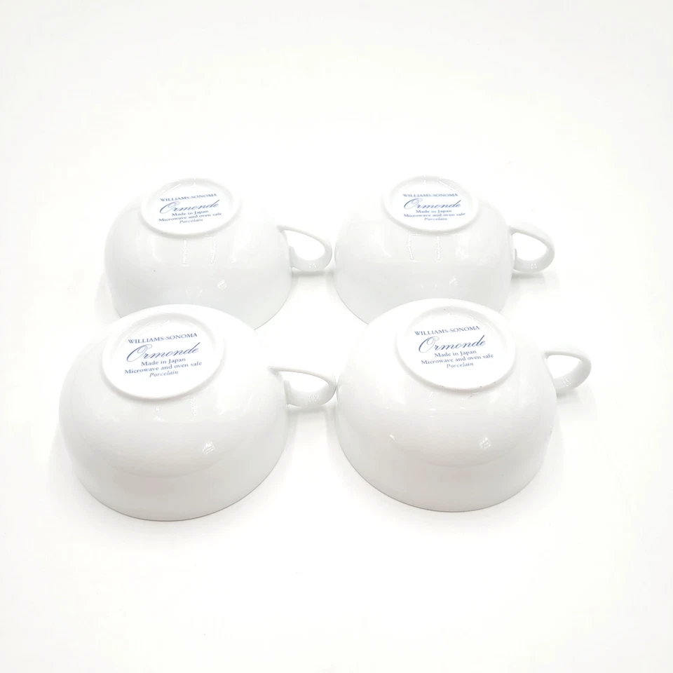 Juego de 4 tazas de té y platillos Williams Sonoma Ormonde frambuesa azul Foto 3 de 4