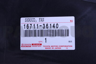 1671136140 Genuine Toyota SHROUD, FAN 16711-36140 | eBay