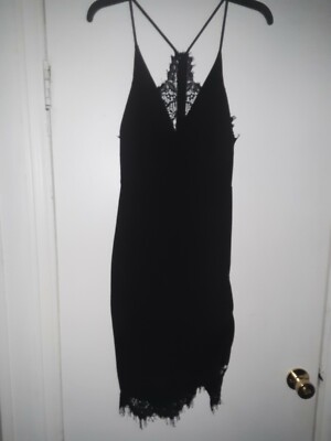 ASTR The Label Sleeveless Black Dress with Lace Detailing - Size XS - CUTE!  | eBay