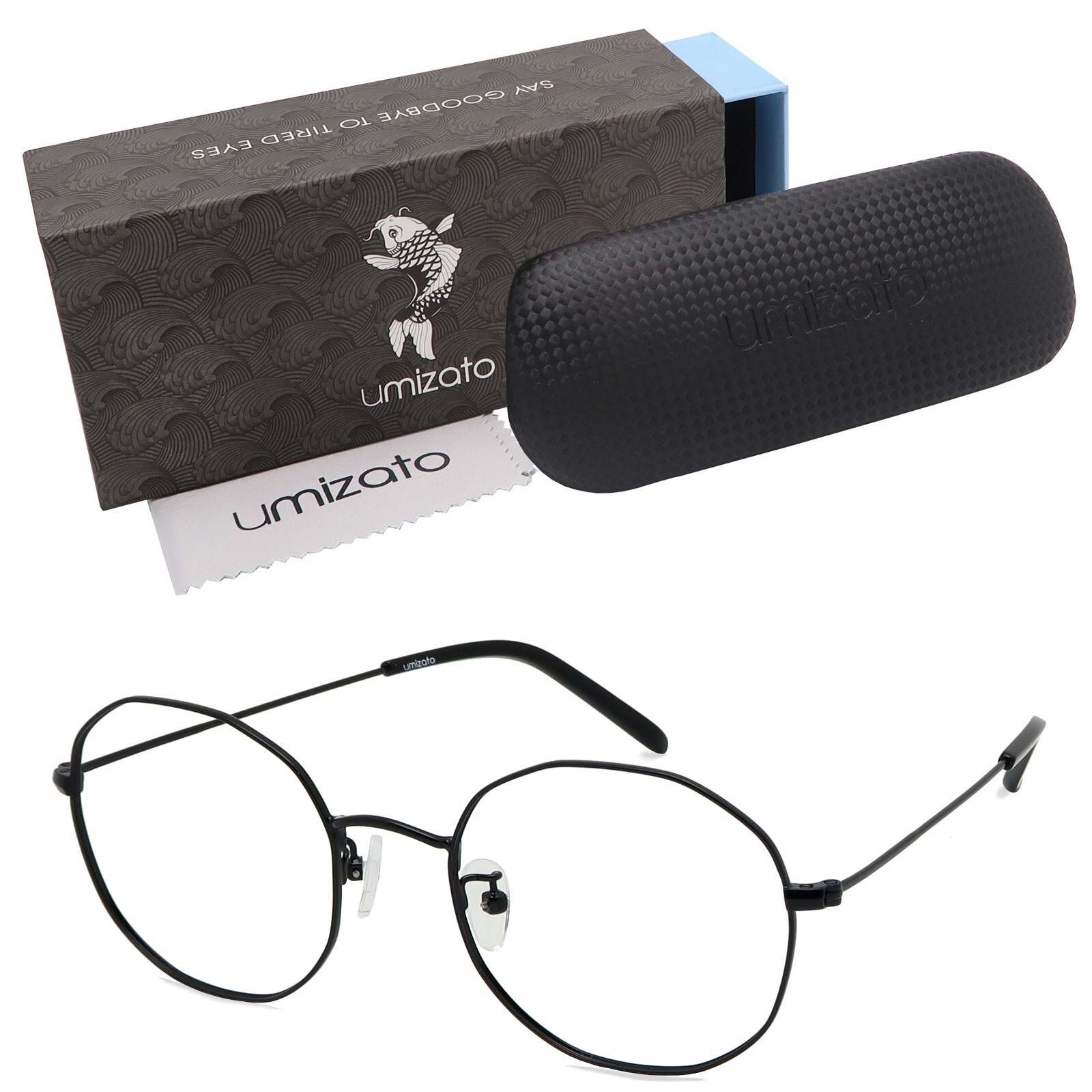 Umizato Blue Light Glasses Unisex Kono Blocking Computer Acetate Black NEW