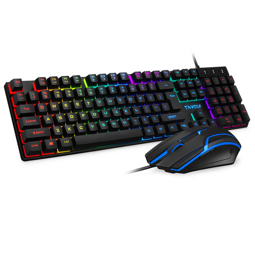 KIT Mouse e Tastiera Meccanica da Gaming PC con Filo USB Retroilluminata Led RGB prezzo ebay
