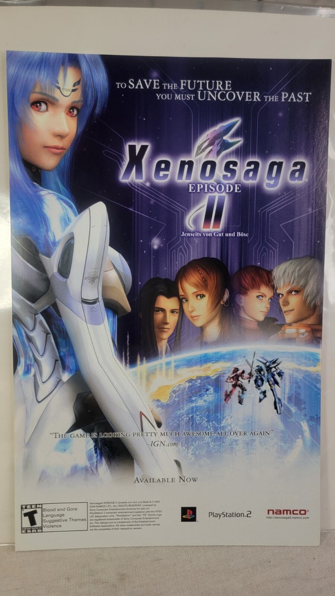 希少　特典　ゼノサーガ　Xenosaga　エピソードⅡ　販促ポスター 2001 Xenosaga Episode II Playstation Vintage Print Ad/Poster