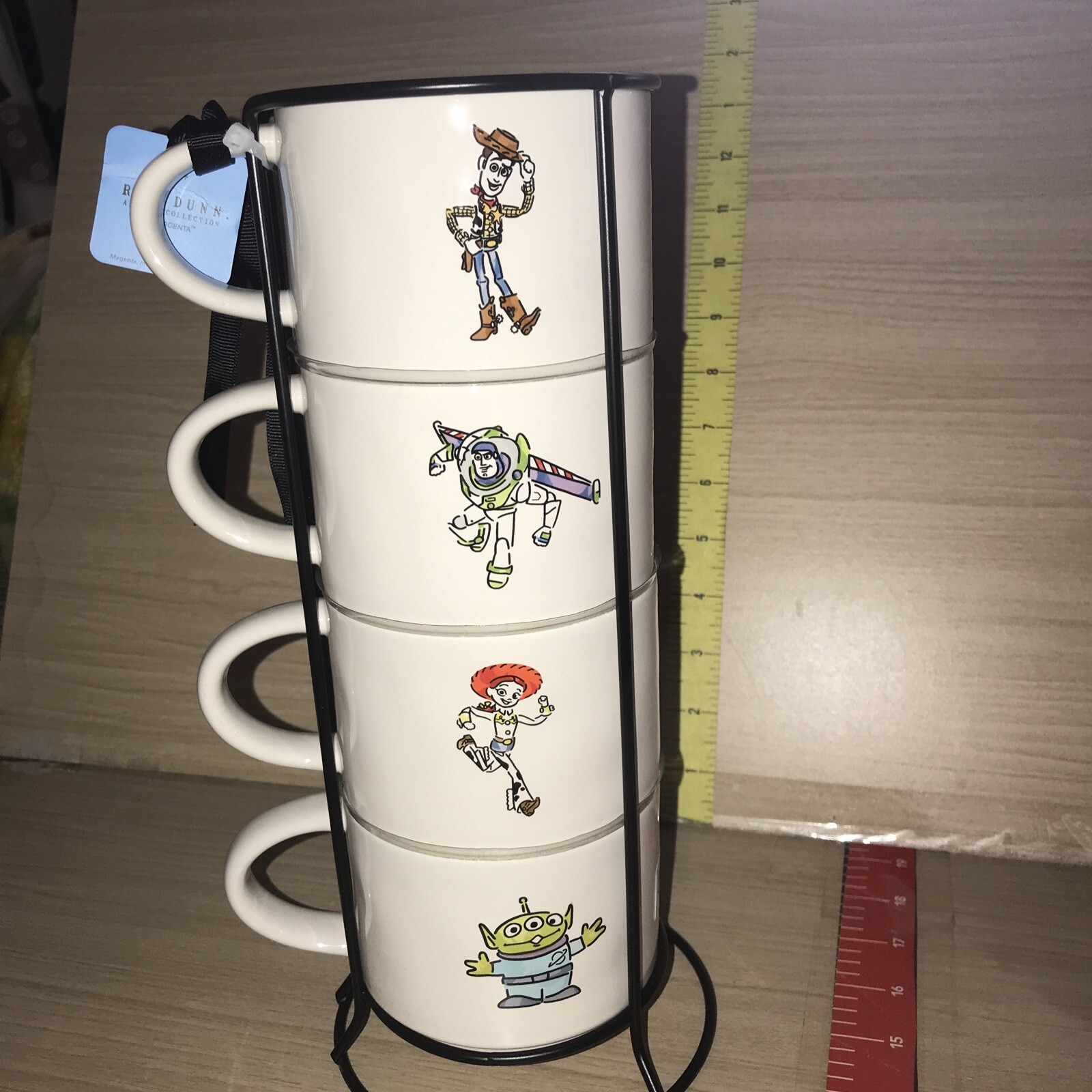 RAE DUNN Toy Story Reach For The Sky Stacker Mug Set Disney Pixar 