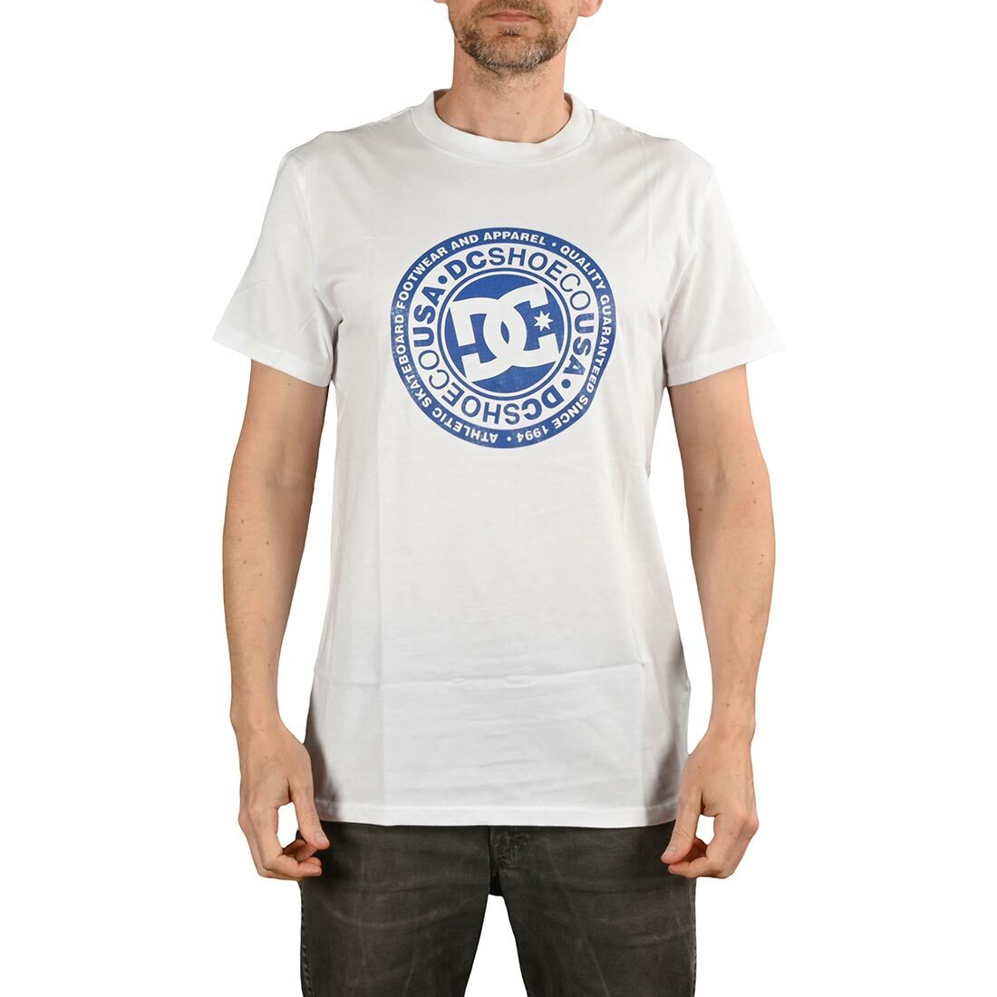 Camiseta DC Shoes Circle Star S/S - Blanco Nieve / Azul Náutico