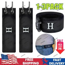 1-3PC Tactical Metal Hook Elastic Belt Buckle-Less Invisible Waist Belt Closure