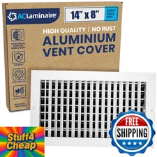 ACLAMINAIRE 14x8 Aluminum HVAC Air Supply Register Duct Vent Cover Adjustable