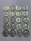 Washington Quarters Lot Of 20 90% Silver Pre-1964
