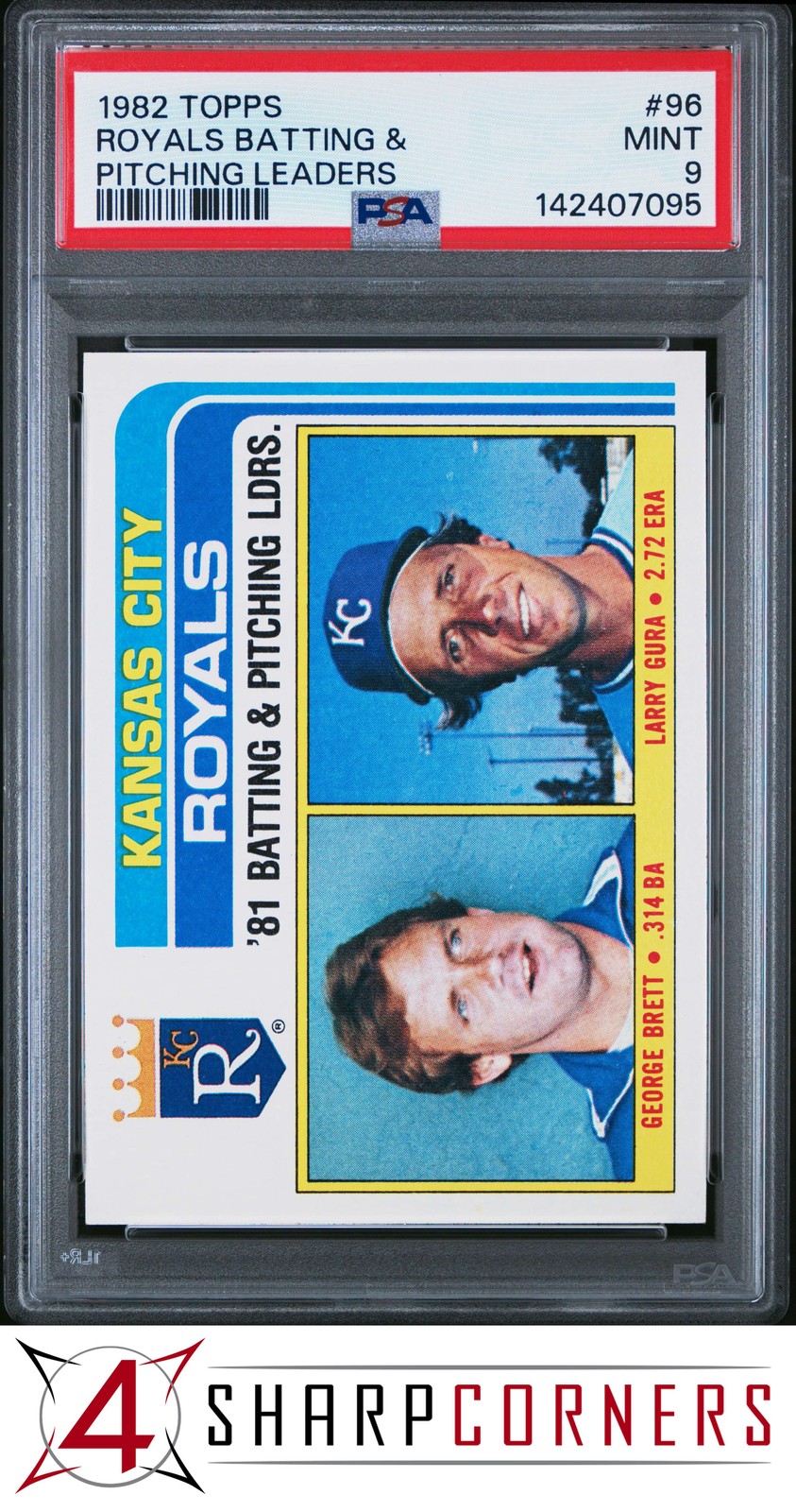 1982 TOPPS #96 GEORGE BRETT ROYALS HOF PSA 9