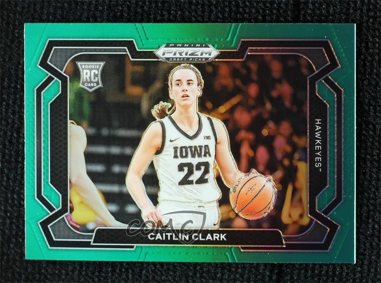2024 Panini Prizm Draft Picks Green Variations Caitlin Clark #57 Rookie RC 1g37