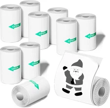 10 Rolls Mini Thermal Printer Sticker Paper, 57 X 25mm, 
