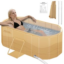 47 Inches Portable Collapsible Bathtub for Adult, Foldable Bathtub for Shower...