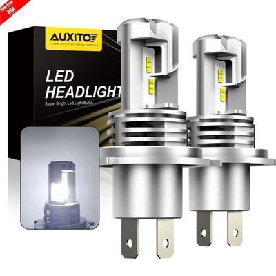 One Pair AUXITO 9003 H4 LED HeadLight Bulbs High Low Beam Replacement 6500K 60W