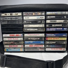 Huge 63 CLASSIC Rock / Country Cassette Tape Lot Cassette Bag cassette Cleaner