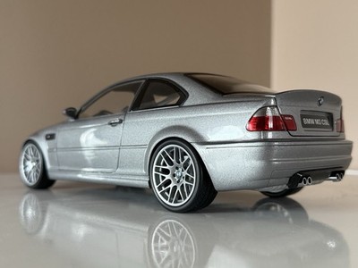 1:18 Scale BMW E46 M3 CSL Diecast Model Car Silver Kyosho | eBay