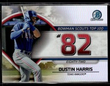 2023 Bowman #BTP-82 Dustin Harris Bowman Scouts Top 100 Baseball Card 2903E