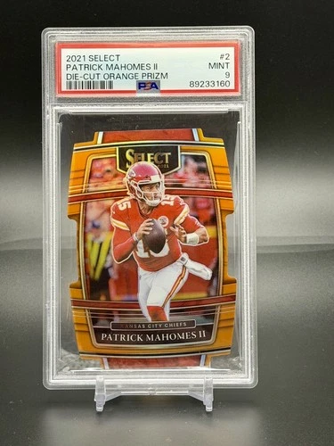 2021 Panini Select Patrick Mahomes II #2 Orange Prizm Die-Cut /249 Chiefs