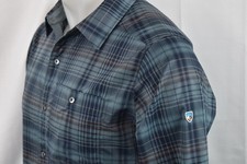 KUHL Small Mens Long Sleeve Snap Button Polye...