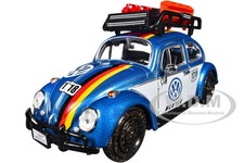 1966 Volkswagen Beetle Off Road 1718 Blue White 124 Model By Motormax 79681