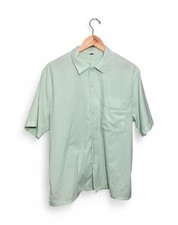 Lululemon Airing Easy Shirt Men XL Buttons Casual Breathable Collar Lime Green