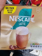 Sachets de café instantané Nescafé Latte - 12 bâtonnets x paquet de 3, riches et mousseux