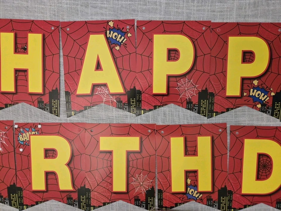117pc Spiderman Party Supplies Birthday Decor 3.2x5 Ft Banner Age2 FREE Item - Image 4 of 4