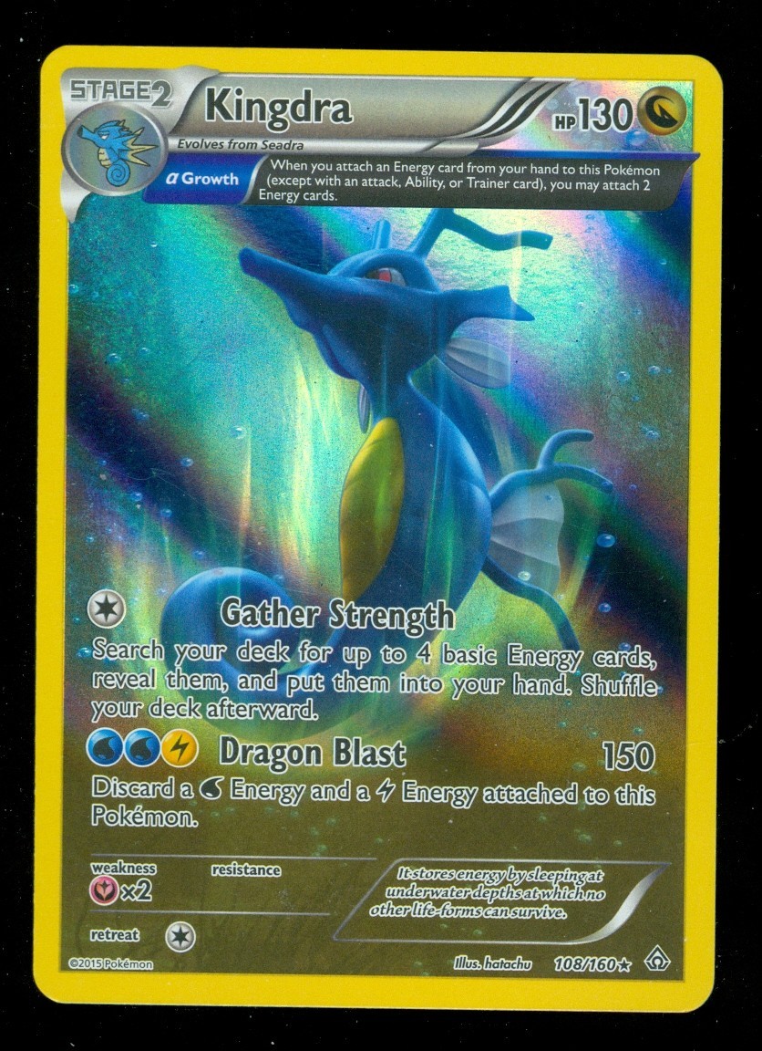 Pokemon KINGDRA 108/160 - XY Primal Clash RARE HOLO - NEAR MINT