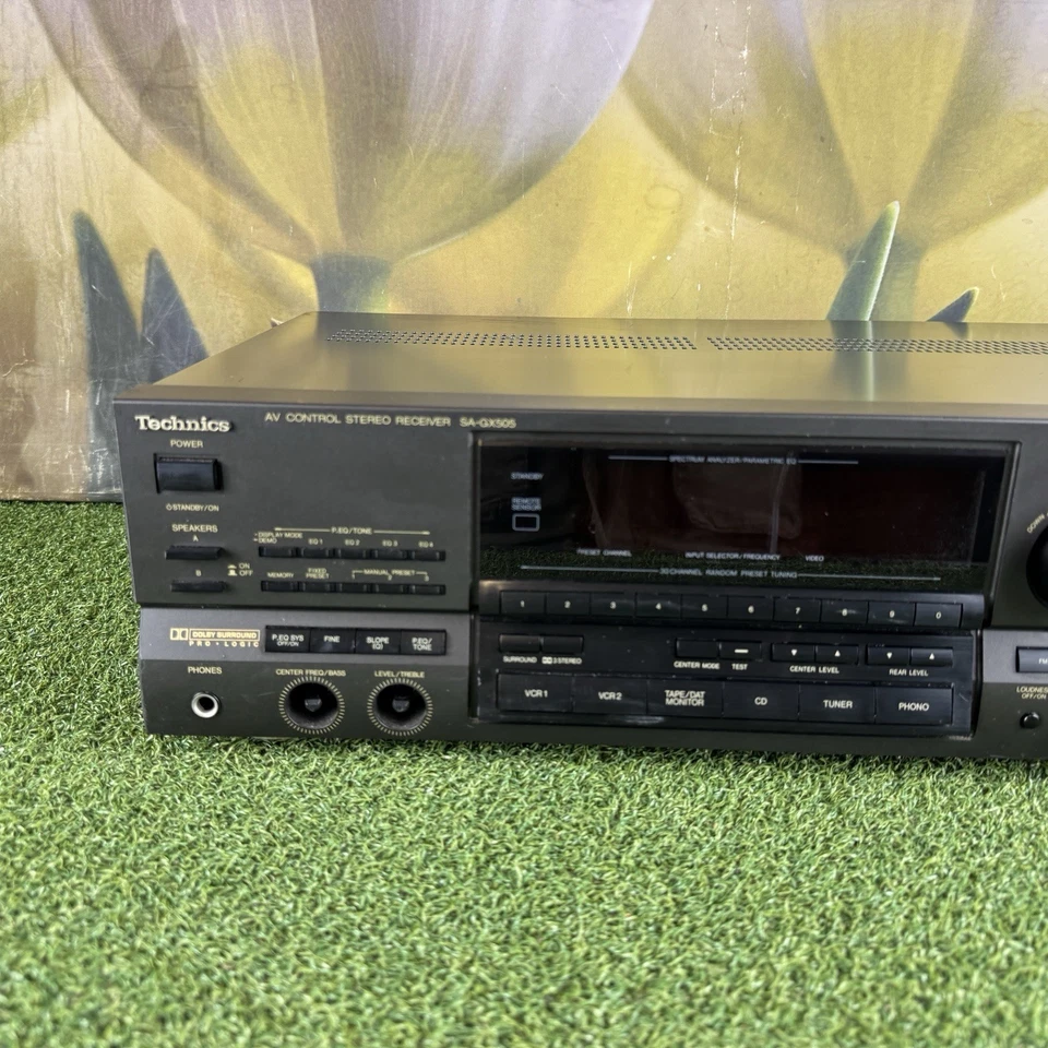 Technics SA-GX505 Stereo Control Receiver Amplifier Phono Stage EQ Display - Image 2 of 4