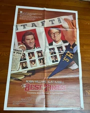 BEST OF TIMES  Robin WIlliams  ORIGINAL VINTAGE  1986  1-SHEET MOVIE POSTER
