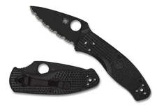 Spyderco Knives Persistence Liner Lock C136SBBK Black Serrated 8Cr13MoV Steel