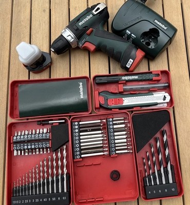 Metabo 600080880 PowerMaxx BS Basic Akku-Bohrschrauber Set 2x 2Ah+Zubehör 
