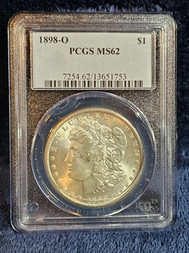 1898-O Morgan Silver Dollar $1 PCGS MS62