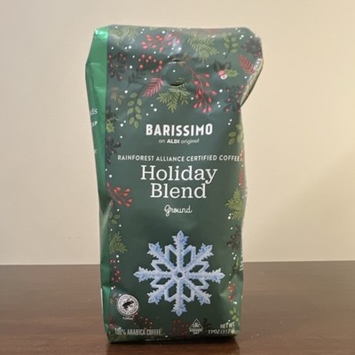 Barissimo Holiday Blend Light Roast Ground Coffee 11oz Rainforest Alliance 