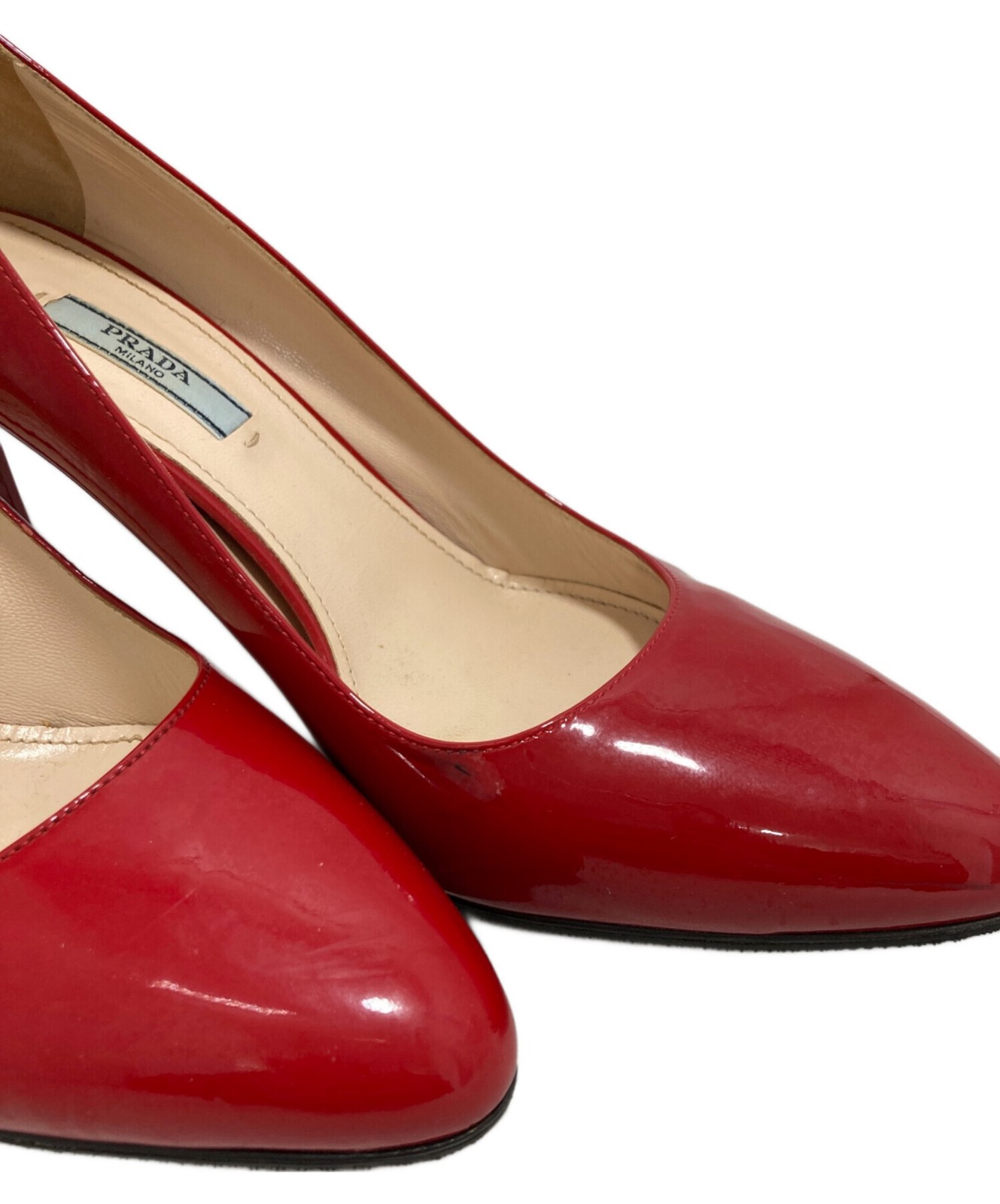 PRADA Pumps Women's Size 40 Red Patent Leather thumbnail 5