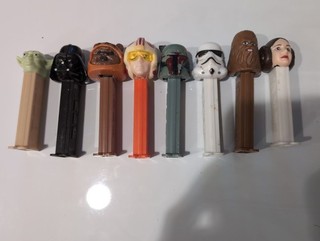 Set 8 Star Wars Pez Dispensers Lucas Film Luke Yoda Leia Darth Trooper Chewbacca
